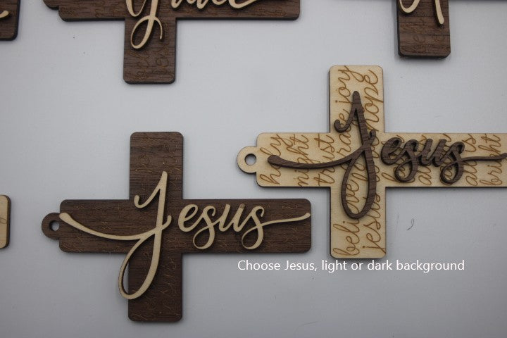 Crosses - dimensional wooden crosses with message sold individually