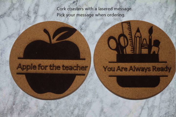 Coasters for teachers - All 4 shown for $10